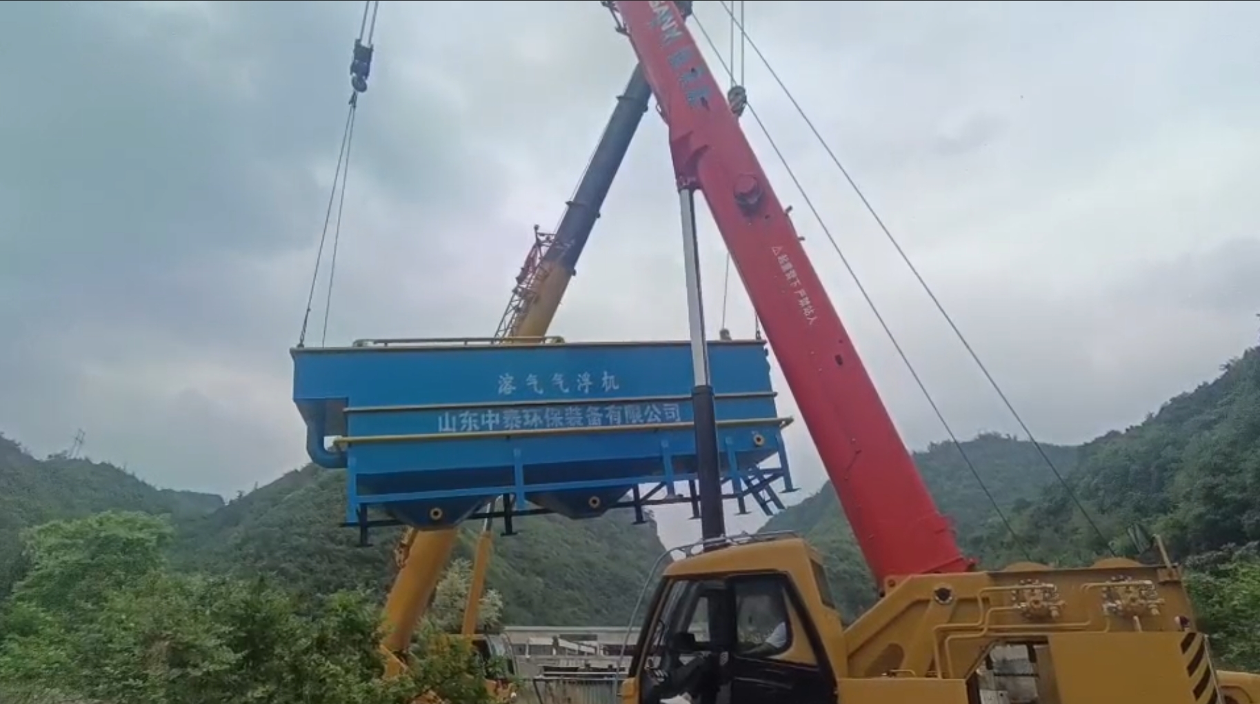 氣浮機，高效氣浮機，溶氣氣浮機，氣浮機安裝現(xiàn)場